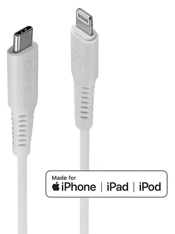 Lindy USB-C na Lightning bílá / Kabel / 1 m / 480 Mbit/s