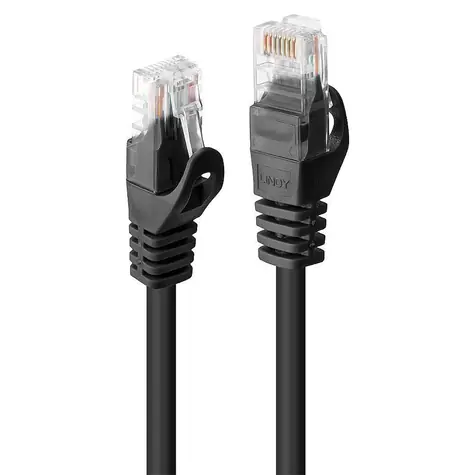 Lindy CAT6 U/UTP 1m černá / Síťový kabel / RJ-45