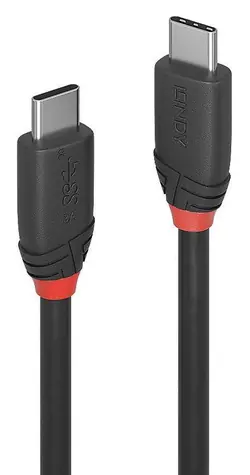 Lindy USB-C - USB-C černá / Kabel / USB 3.2 / 10 Gbit/s / 1 m