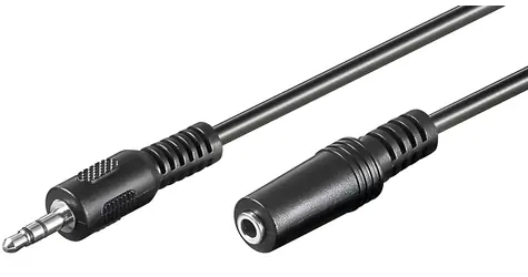 MicroConnect Prodlužovací audio kabel černá / Audio kabel / jack 3,5 mm (M-F) / 20 m