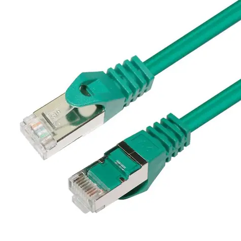 MicroConnect CAT7 S/FTP zelená / Síťový kabel / RJ-45 / 0,25 m