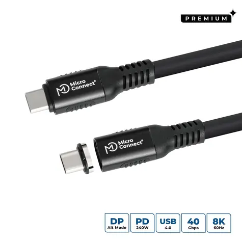 MicroConnect USB-C - USB-C 1 m černá / Kabel