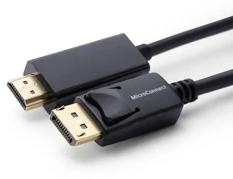 MicroConnect DisplayPort 1.2 - HDMI černá / Kabel / 0,5 m / 1080p / 60 Hz