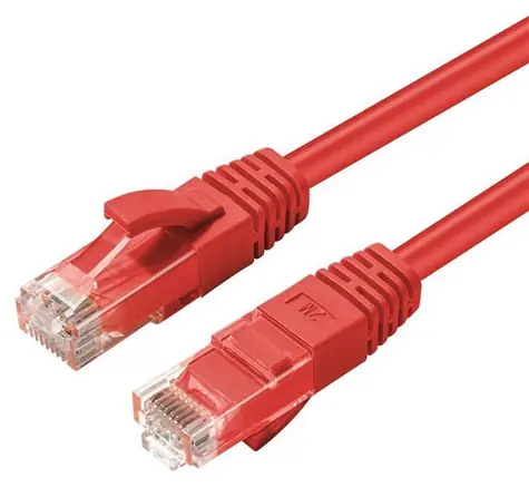 MicroConnect CAT6a U/UTP 0.5m červená / Patch kabel / LSZH