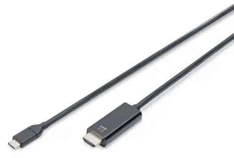 Digitus AK-300330-050-S černá / Adaptér / USB-C - HDMI / 4K/60Hz / 5 m