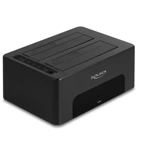 DeLock Dual Docking Station SATA černá / Dokovací stanice / 2× 2,5