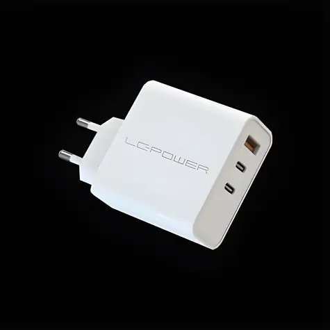 LC-Power 65W GaN / Nabíječka / USB-C, USB-A / Power Delivery 3.0 / 110-240 V