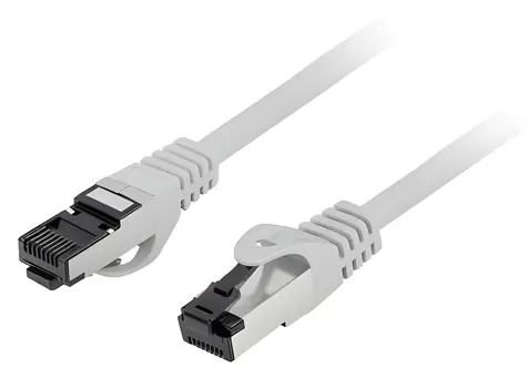 Lanberg CAT8.1 S/FTP 5m šedá / Patch kabel / LSZH / RJ-45 / 40 Gbit/s / 2000 MHz