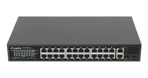 Lanberg RSFE-24P-2C-250 / Switch / 24x PoE+ 100 Mbps / 2x Combo Gigabit / 250W / Unmanaged / 19