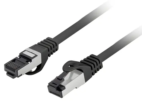 Lanberg CAT8.1 S/FTP 0.5m černá / Patch kabel / LSZH / CU / 2000 MHz / RJ-45