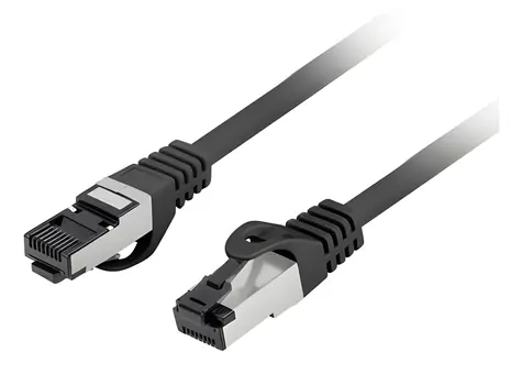 Lanberg CAT8.1 S/FTP CU 2m černá / Patch kabel / LSZH / 2000 MHz / 40 Gbit/s / Fluke