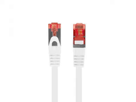 Lanberg CAT6 S/FTP 1m bílá / Patch kabel / LSZH / Fluke / 250 MHz