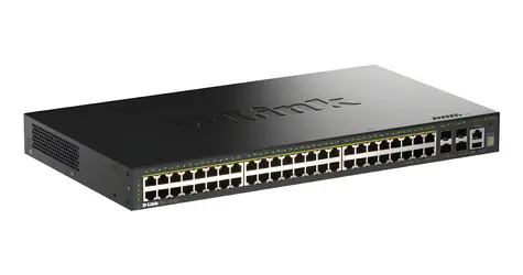 D-Link DGS-1530-52P / Switch / 48x Gigabit PoE+ / Smart Managed L2+ / 4x SFP+ / 370W PoE