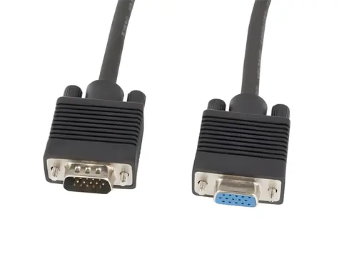 Lanberg VGA M-F černá / Prodlužovací kabel / 1,8 m / stíněný / feritové jádro