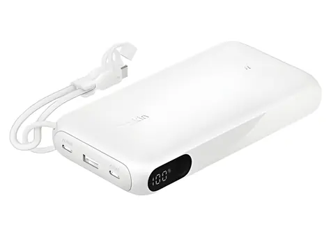 Belkin BOOST CHARGE 20000mAh bílá / PowerBanka / 20W PD / USB-C / s displejem