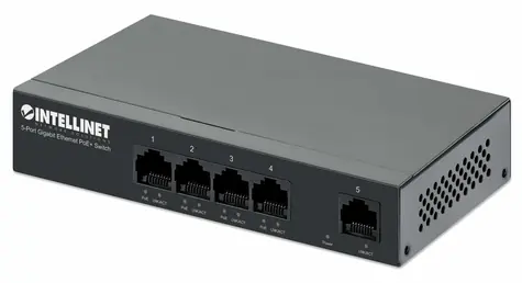 Intellinet 561792 / Switch / 5-port Gigabit / 4x PoE+ / 40 W