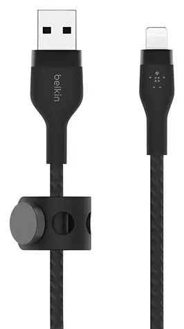Belkin BOOST CHARGE kabel silikonový USB-A na Lightning černá / 3m