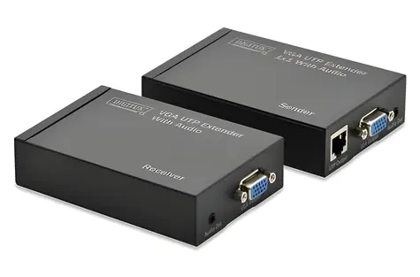 Digitus VGA UTP Extender / Prodlužovač signálu / Cat5 / 300 m / 1920×1200