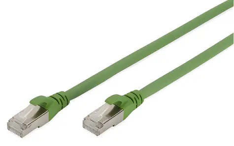 Digitus CAT 6A S/FTP zelený / Patch kabel / PUR / AWG 26/7 / 25 m / 500 MHz