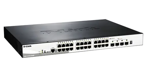 D-Link DGS-1510-28XMP / PoE Switch / 24x Gigabit / 4x SFP+ 10G / L2/L3 / 370W PoE