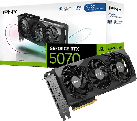 PNY RTX 5070 VERTO OC Triple Fan 12GB / Grafická karta / 12GB GDDR7
