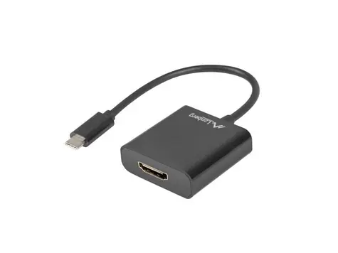 Lanberg USB-C 3.1 - HDMI černá / Adaptér / M-F / 15cm