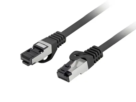 Lanberg CAT8.1 S/FTP 1m černá / Patch kabel / RJ-45 / LSZH / 40 Gbit/s