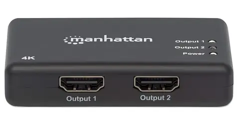 Manhattan / HDMI rozbočovač / 2 porty / 3840 x 2160 / 30 Hz / napájecí adaptér