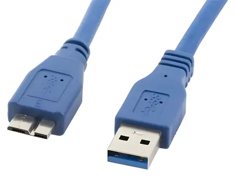 Lanberg Micro USB na USB-A 3.0 0,5m / Kabel / modrý