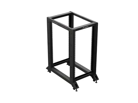 Lanberg Open Rack 22U černá / Otevřený rack / 600 × 1000 mm / nosnost 600 kg