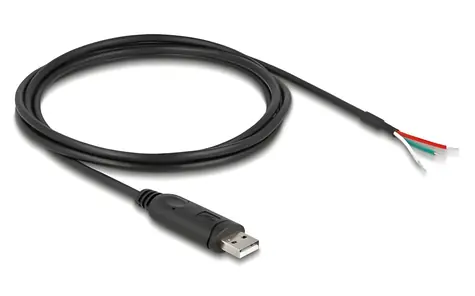 DeLock Kabel USB 2.0 Typ-A na RS-485 černá / Adaptér / 2 m / FTDI FT232R