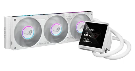ASUS ROG STRIX LC IV 360 ARGB LCD bílá / komplet vodního chlazení CPU / 3x 120mm / 800-2500 RPM / 5.08