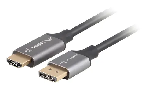 Lanberg / Kabel DisplayPort na HDMI / M-M / 4K / 1 m