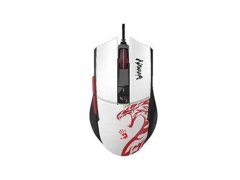 A4tech Bloody L65 Max Naraka bílá / Herní optická myš / 12000 DPI / 78 g / RGB / USB