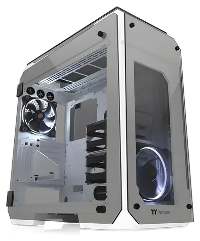 Thermaltake View 71 Riing TG Snow bílá / Full Tower / E-ATX / USB 3.0 & USB 2.0 / bez zdroje / průhledná bočnice