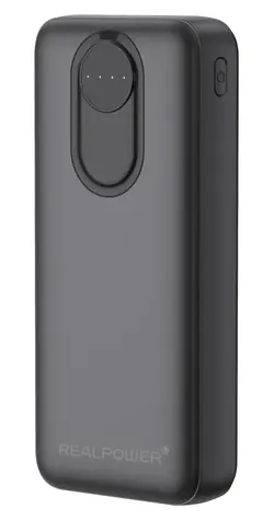 RealPower PB-20000 Pro černá / Powerbanka 20000 mAh / 2x USB-A / 1x USB-C / 30W PD
