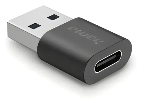 Hama Adaptér USB-A na USB-C černá / Redukce USB / USB 3.2 Gen 2 / 10 Gbps