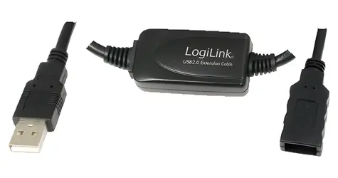LogiLink USB-A (M) - USB-A (F) černá / Prodlužovací kabel USB 2.0 / 10 m
