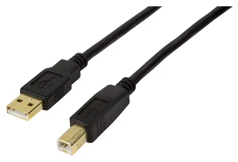 LogiLink USB-B 10.0m černá / Aktivní USB 2.0 kabel / USB-A - USB-B / 10m