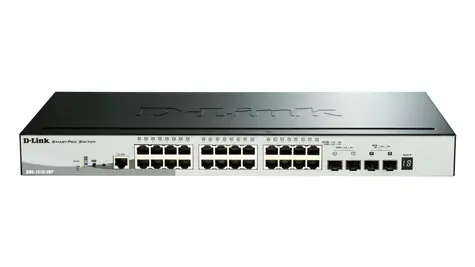 D-Link DGS-1510-28P / PoE switch / 24x Gb RJ-45 / 2x SFP / 2x SFP+ / L3 Managed