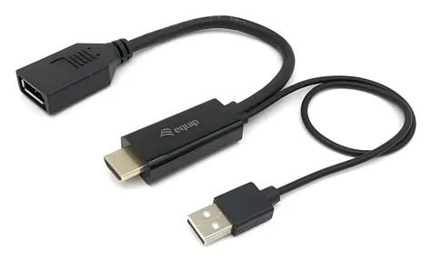 Equip HDMI › DisplayPort / Adaptérový kabel / 4K / 60 Hz / 0,15 m / černý