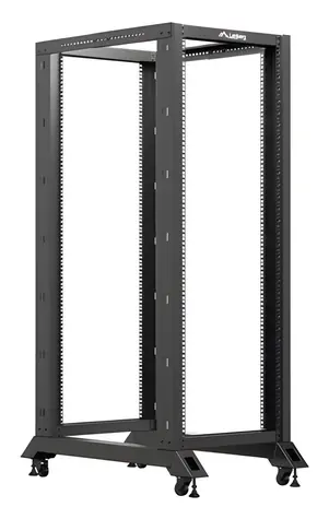 Lanberg Open Rack 32U černý / Otevřený rack / 19