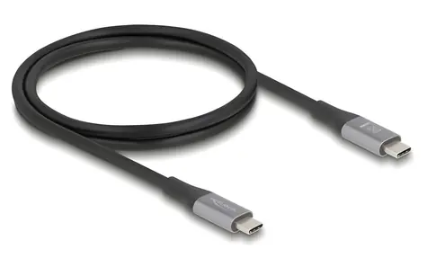 DeLock USB-C - USB-C 1 m / Kabel / USB4 Gen 2x2 40 Gbps / PD 3.1 240W / DisplayPort 2.0 Alt Mode / Thunderbolt 3
