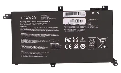 2-Power CBP3848A / Baterie pro notebook / alternativa B31N1732 / 11,4 V / 3600 mAh / 3 články