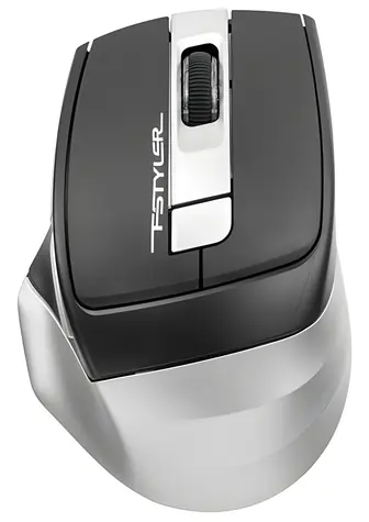 A4tech FSTYLER FB35 šedá / Bezdrátová optická myš / 2000 DPI / Bluetooth + 2.4 GHz / 6tl. + kolečko