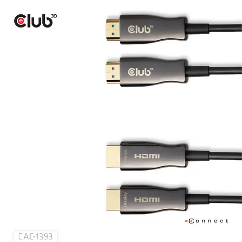 Club3D Ultra High Speed HDMI 2.1 kabel 50m / AOC aktivní optický / 8K 60Hz / 48 Gbit/s / eARC / HDR
