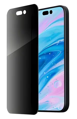 LAUT Prime Glass Privacy iPhone 15 / Ochranné sklo / Privacy filtr 30° / Tvrzené sklo 9H / Instalační rámeček