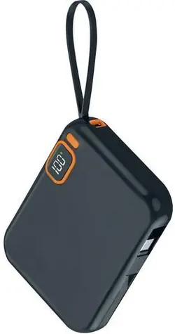 2GO Travel 10000mAh černá / Powerbanka / USB-C + Lightning / Power Delivery 42,5W / displej