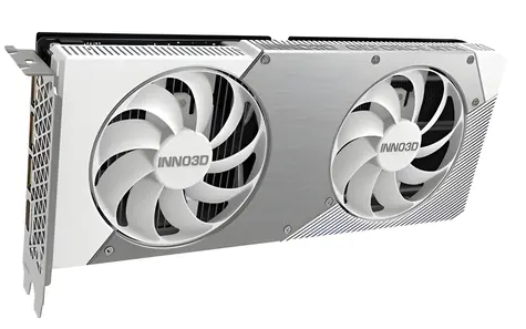 Inno3D GeForce RTX 5060 Twin X2 OC bílá / Grafická karta / 2280 - 2527 MHz / 8GB GDDR7 / 128-bit / 1x HDMI + 3x DP