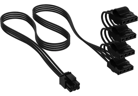 Corsair Premium Sleeved černá / Napájecí kabel / PATA Power / 75 cm / rovný